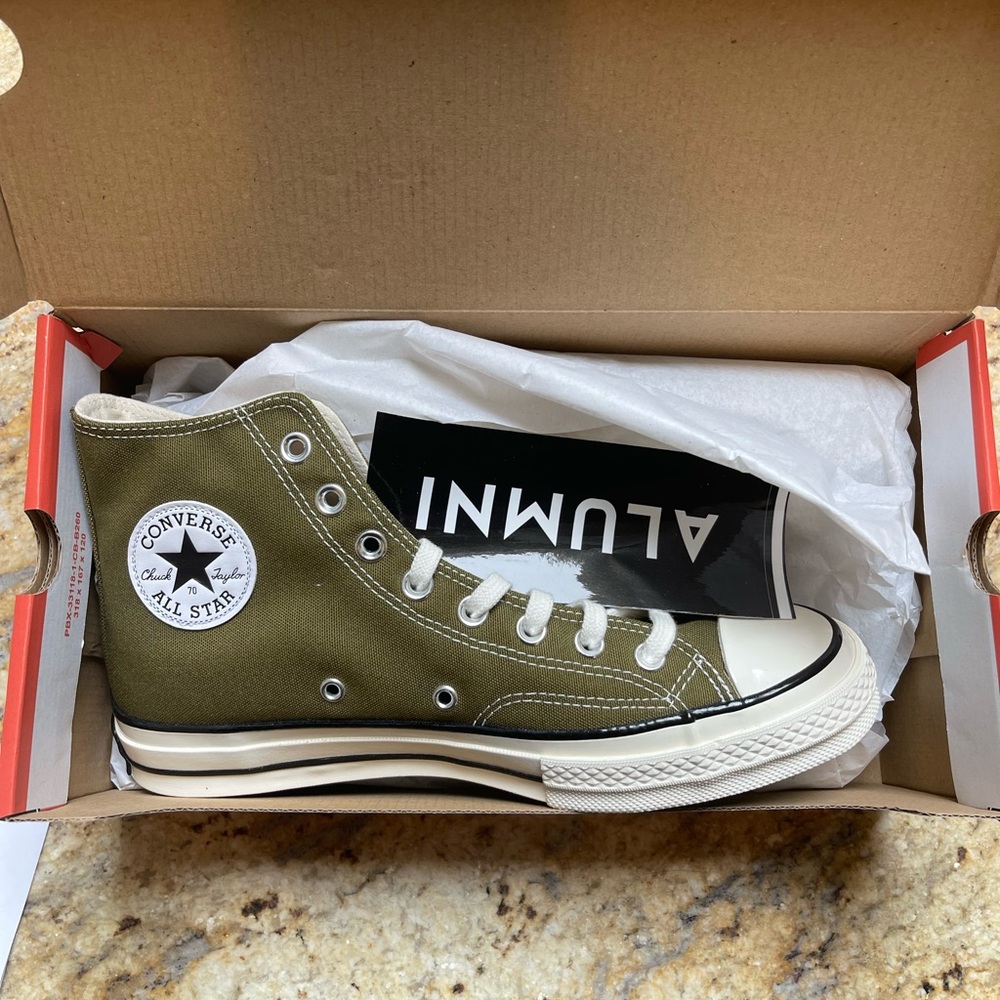 NWT still in the box converse all stars dark moss